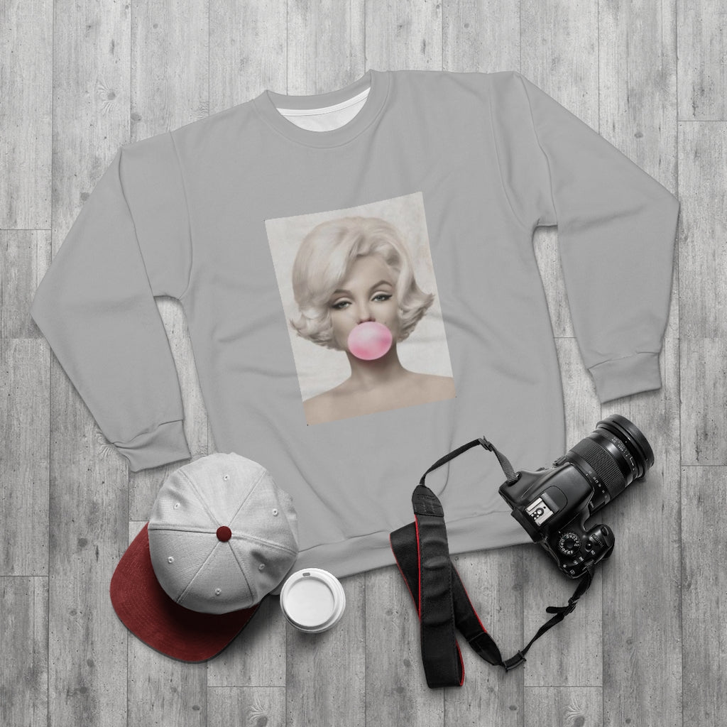 MISS BUBBLE GIRL (GRAY) .. AOP Unisex Sweatshirt