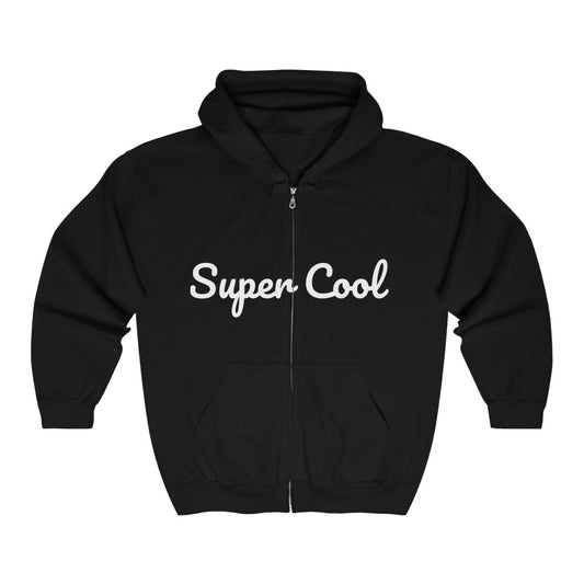 SUPER COOL. Unisex Heavy Blend™ Full Zip Hooded Sweatshirt