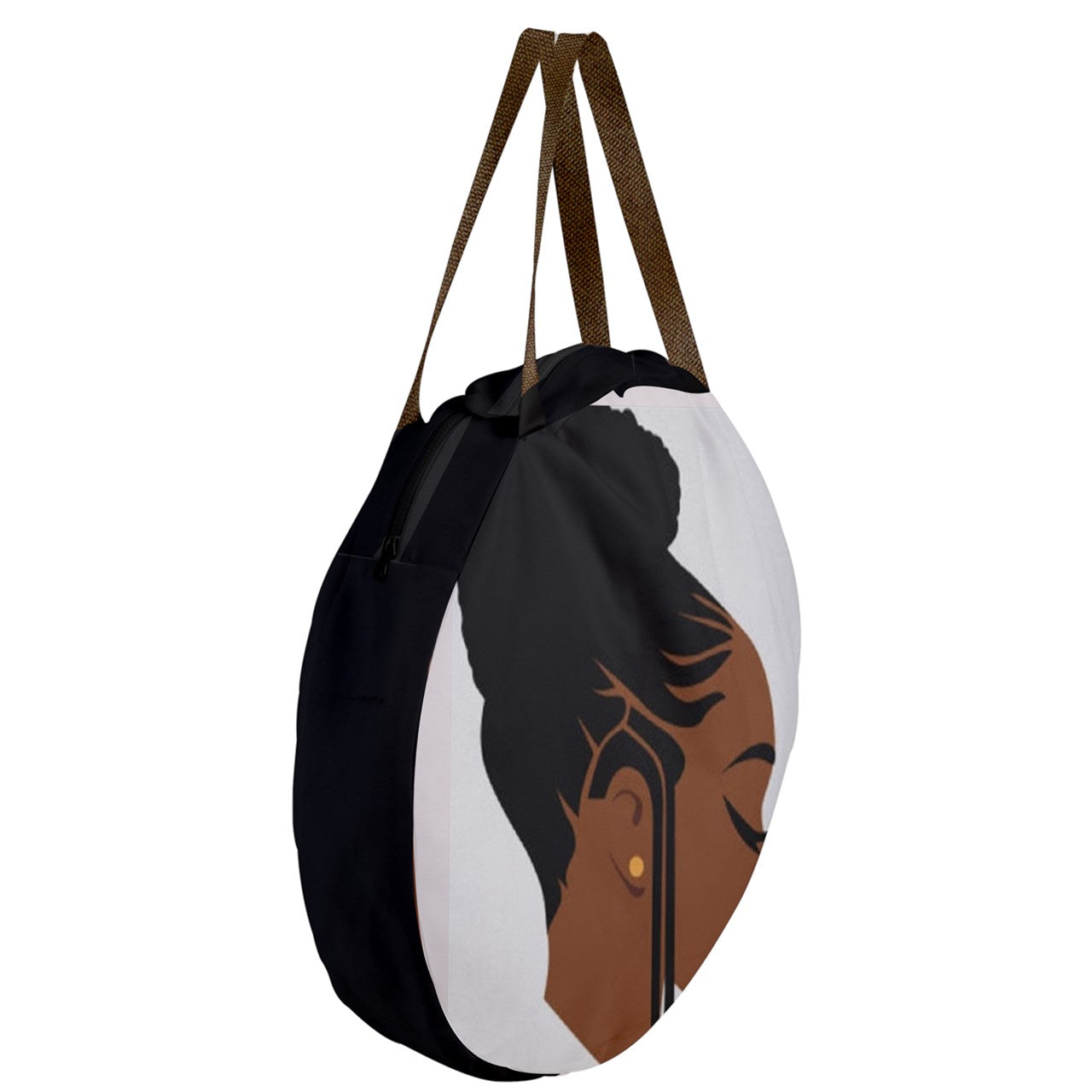 LIL SISTA Giant Round Zipper Tote