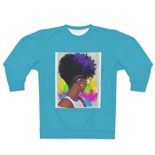 COLORED SHORTY (BLUE) .. AOP Unisex Sweatshirt