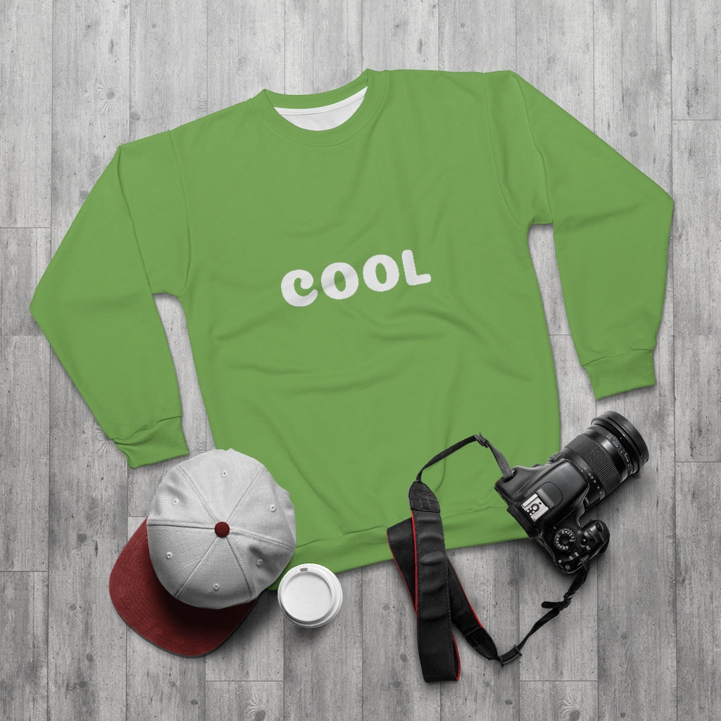 COOL .. (LIME/WHITE) .. AOP Unisex Sweatshirt