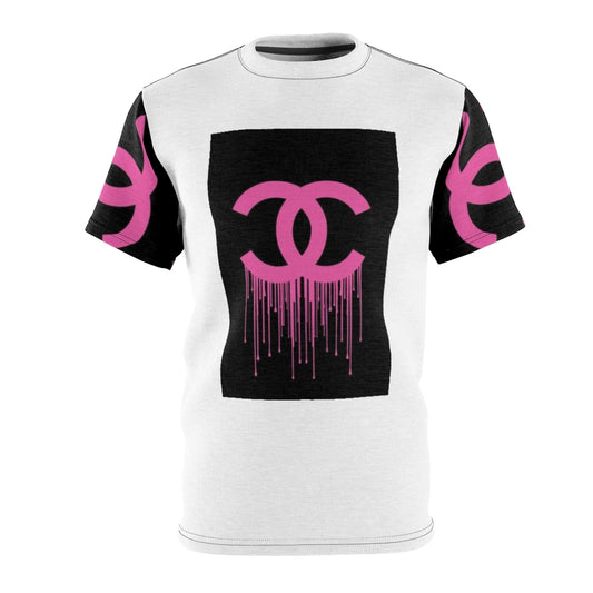 DESIGNER COUTURE IN PINK .. (WHITE) .. All Over Tee