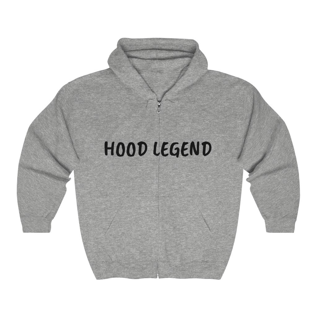 HOOD LEGEND. (GRAY) Unisex Heavy Blend™ Full Zip Hooded Sweatshirt