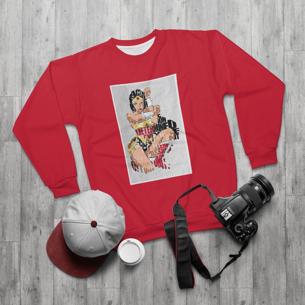 SUPER WONDER RED .. AOP Unisex Sweatshirt