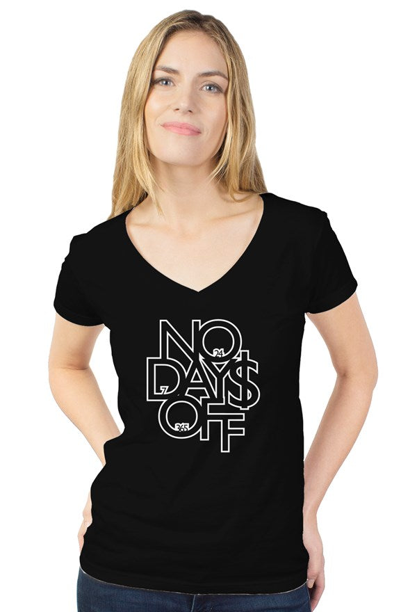 NO DAYS OFF Womens tultex v neck