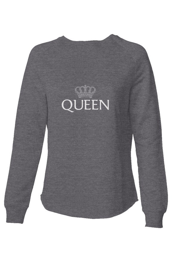 Crown Queen Womens Lightweight Wash Sweatshirt