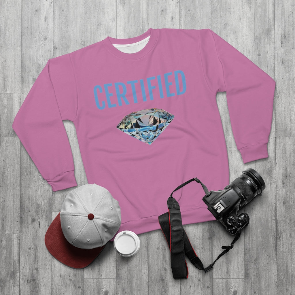 CERTIFIED DIAMOND PINK .. AOP Unisex Sweatshirt