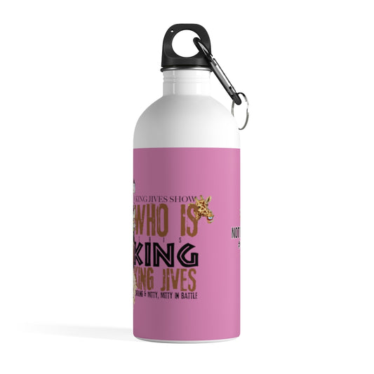 Who Is This King? Pink Stainless Steel Water Bottle