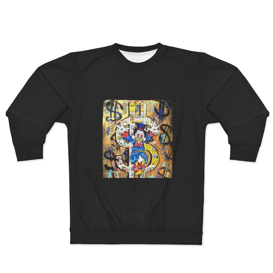 DUCK AND HIS DOE (BLACK) .. AOP Unisex Sweatshirt