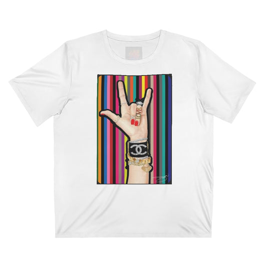 LOVE, ROCK, COLOR (WHITE) .. All Over Print UNISEX T-Shirt