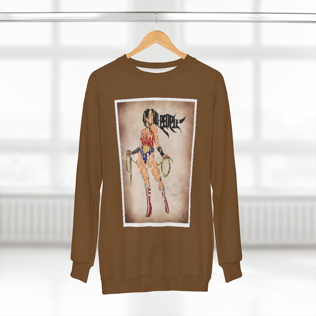 SAVE THE PEOPLE (BROWN) .. AOP Unisex Sweatshirt