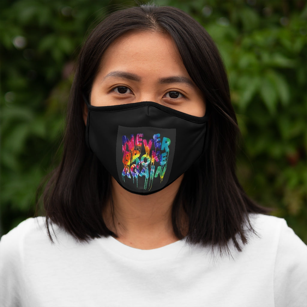 NEVER BROKE AGAIN Fitted Polyester Face Mask