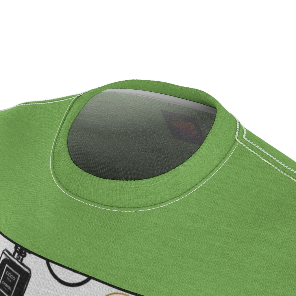 THROWBACK DESIGNER PRINT ( LIME ) .. All Over Tee