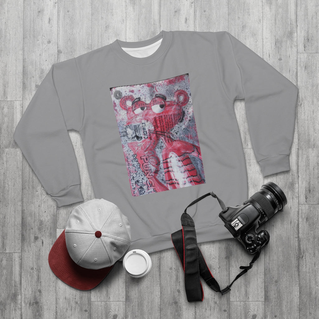 SOMETHIN' PANTHER LIKE (GRAY) .. AOP Unisex Sweatshirt