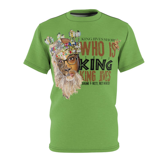 WHO IS THIS KING? DESIGNER ( LIME ) .. All Over Tee