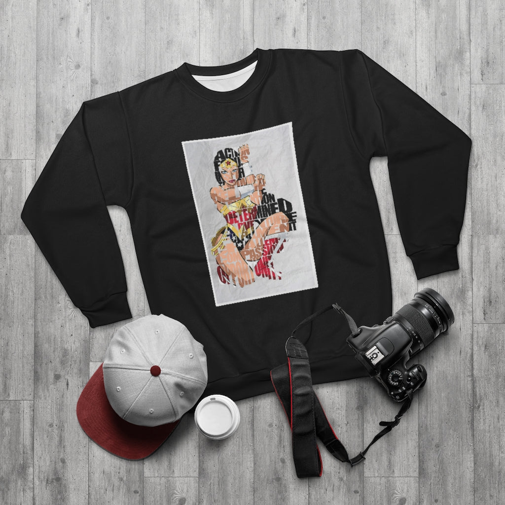 SUPER WONDER BLACK .. AOP Unisex Sweatshirt