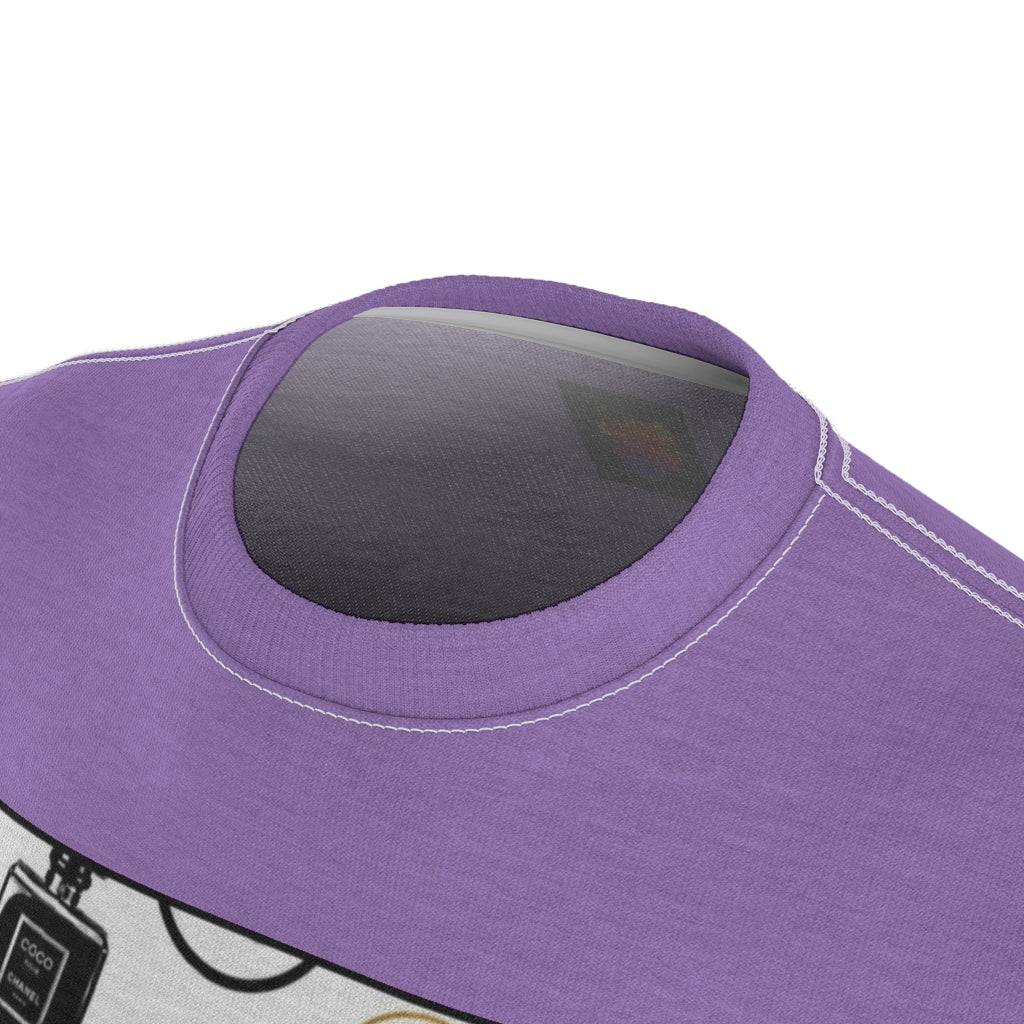 THROWBACK DESIGNER PRINT ( LILAC ) .. All Over Tee