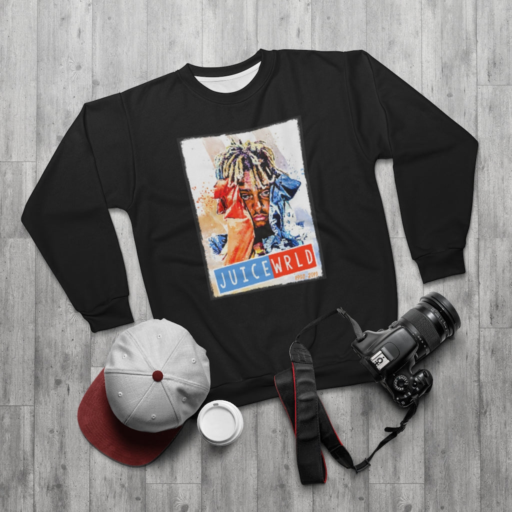 WORLD OF JUICE (BLACK&WHITE) AOP Unisex Sweatshirt