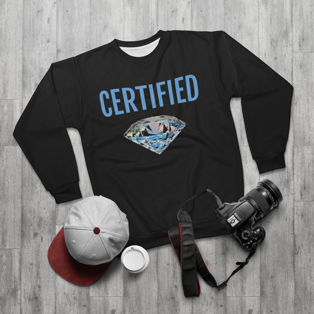 CERTIFIED DIAMOND .. AOP Unisex Sweatshirt