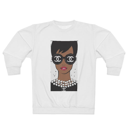 THE GLOW UP .. (WHITE) .. AOP Unisex Sweatshirt