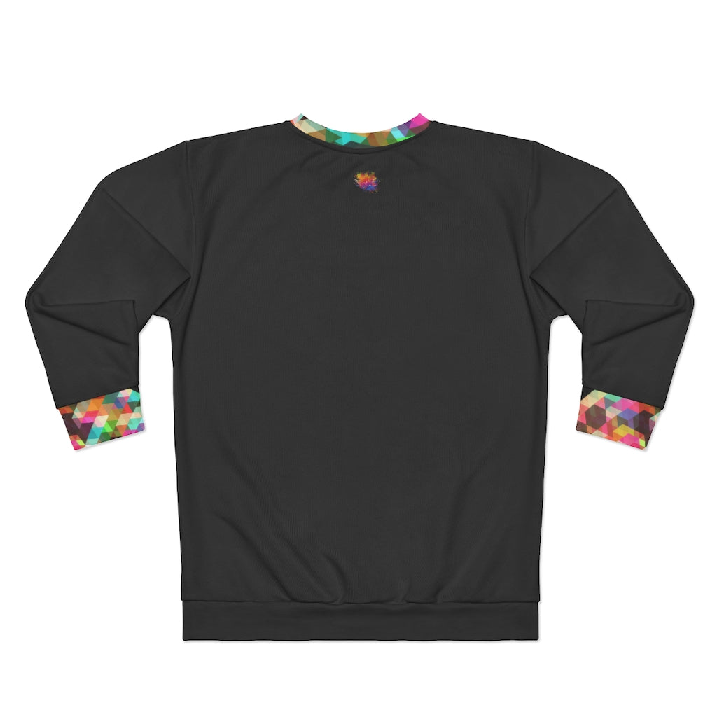 jUST pOPPIN' (BLACK) .. AOP Unisex Sweatshirt