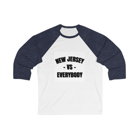 NJ -VS- EVERYBODY Unisex 3/4 Sleeve Baseball Tee