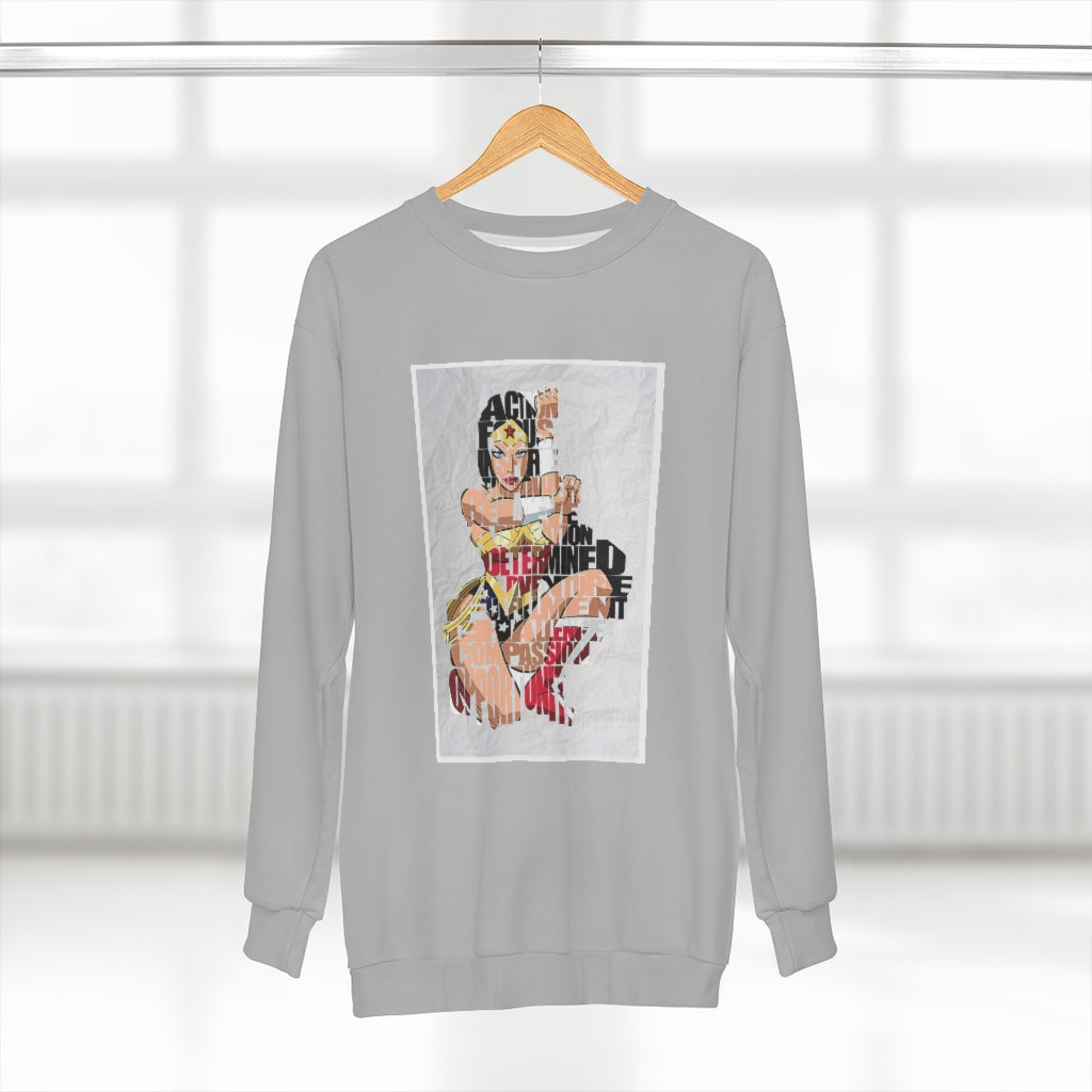 SUPER WONDER GRAY .. AOP Unisex Sweatshirt