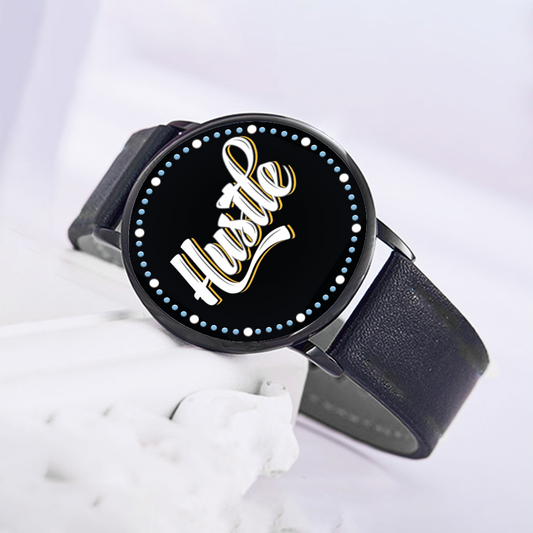 HUSTLE Black LED Touch Screen Watch