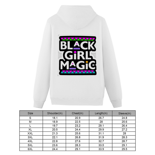 Black Girl Magic Hoodie with Pocket Sweater Back Print