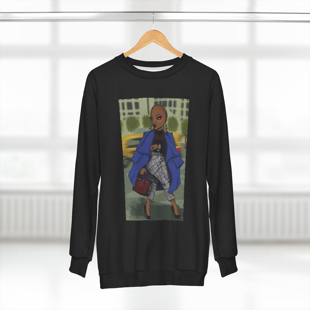 WORK MA'AM .. ( BLACK) .. AOP Unisex Sweatshirt