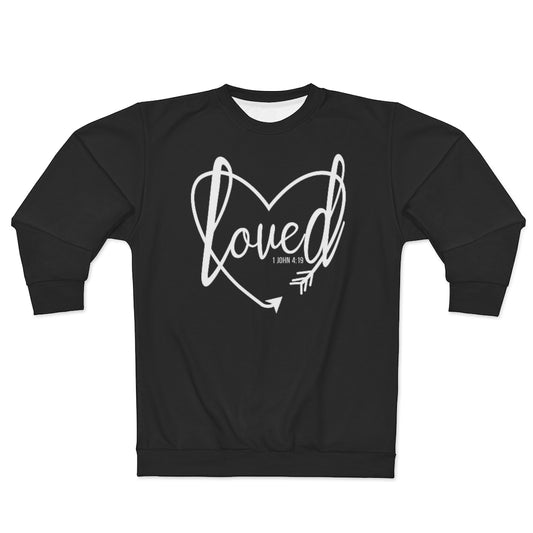 LOVED (BLACK&WHITE) AOP Unisex Sweatshirt