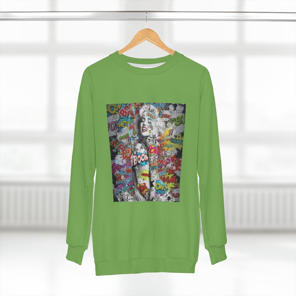 RETRO & THROWBACK (GREEN) .. AOP Unisex Sweatshirt