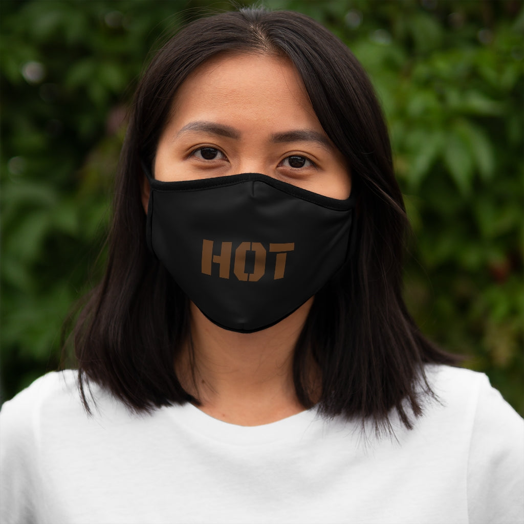 HOT CHOCOLATE BLACK Fitted Polyester Face Mask