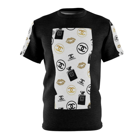 THROWBACK DESIGNER PRINT ( BLACK ) .. All Over Tee