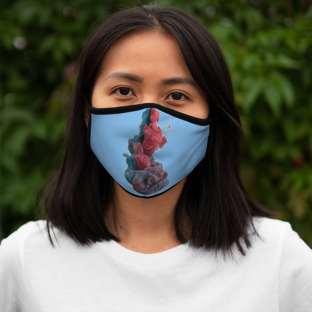 SMOKY & BLUE Fitted Polyester Face Mask