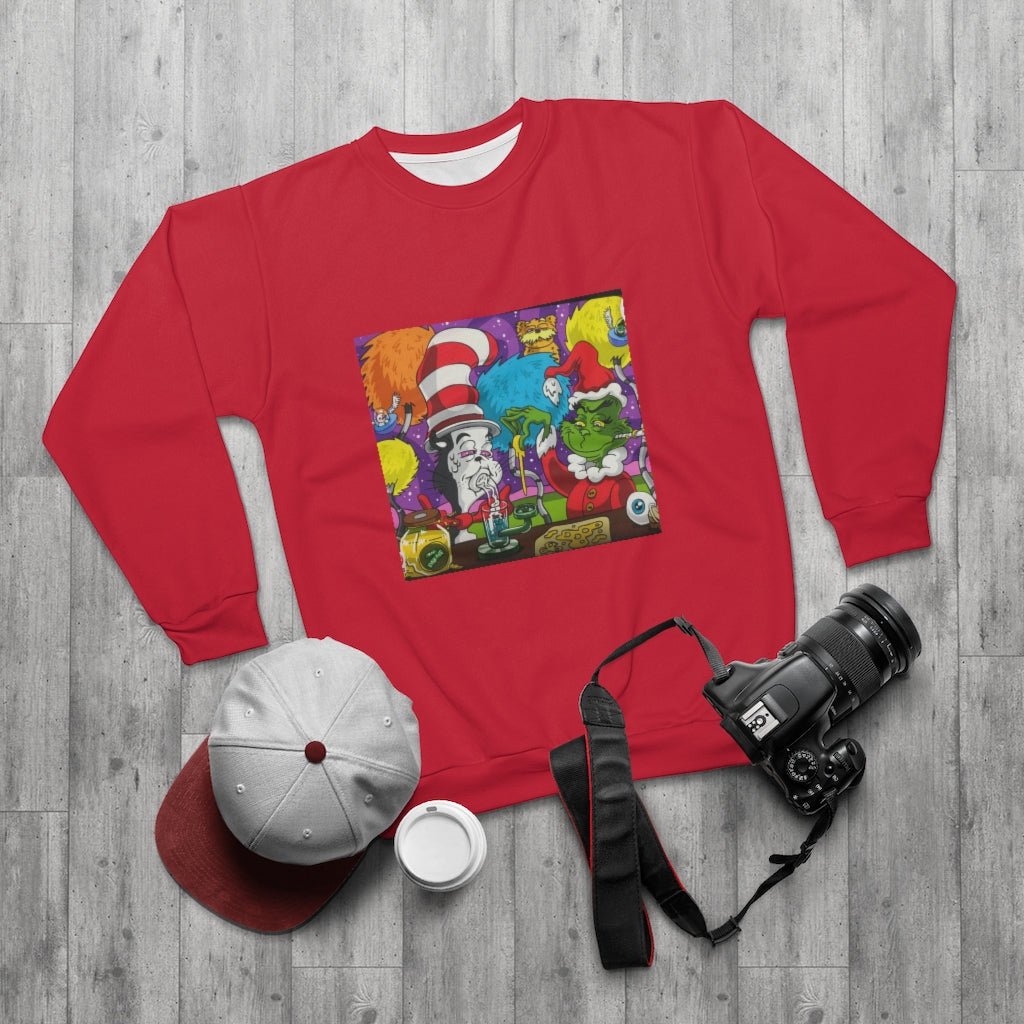 CHRONIC TALES (RED) .. AOP Unisex Sweatshirt