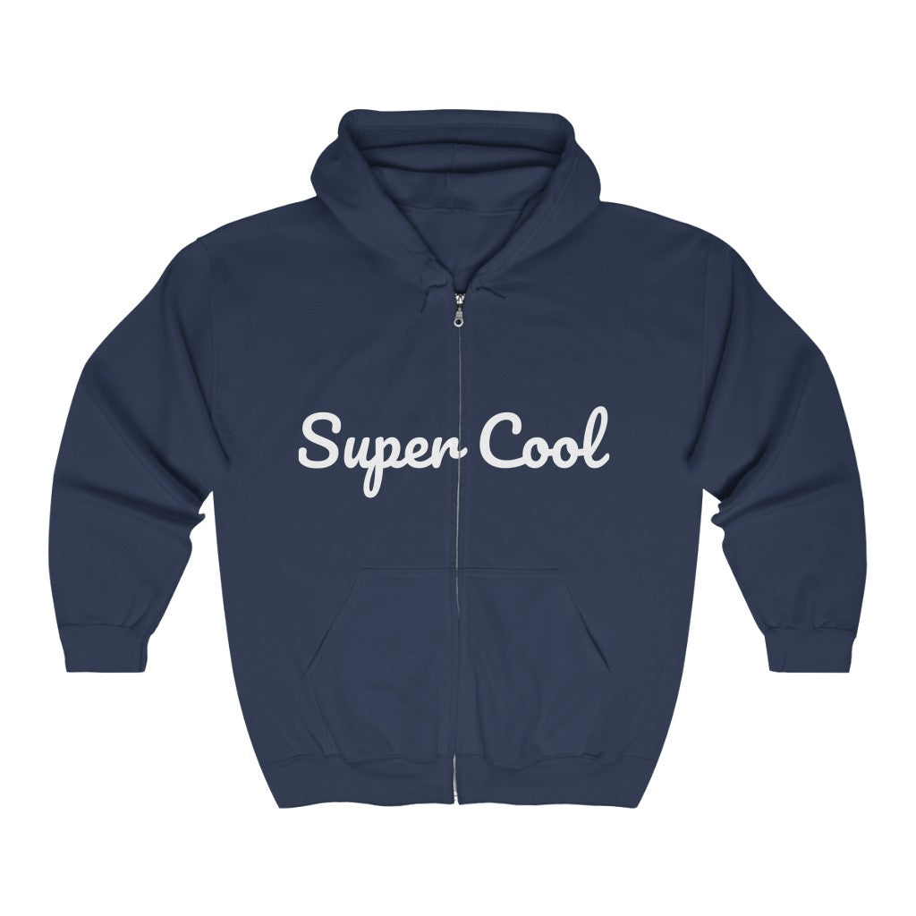SUPER COOL. Unisex Heavy Blend™ Full Zip Hooded Sweatshirt
