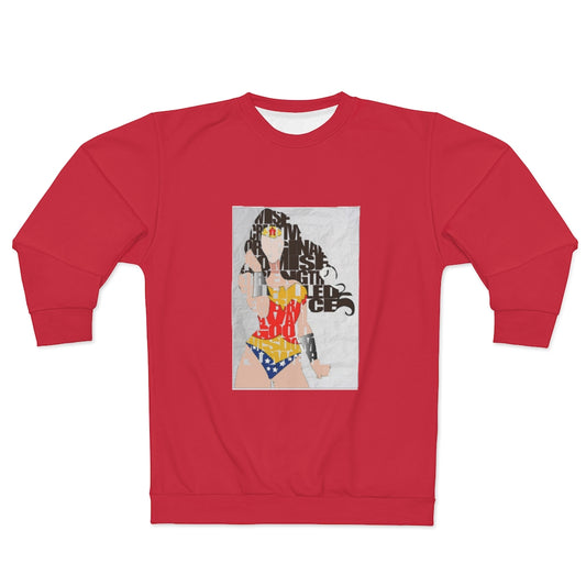 SHE'S A WONDER .. (RED) .. AOP Unisex Sweatshirt