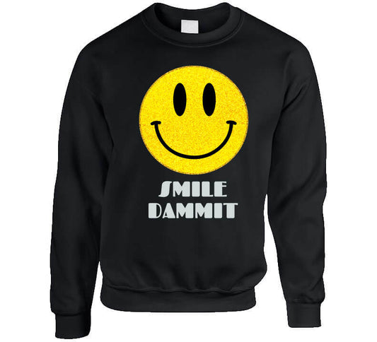 Smile Dammit Black T Shirt