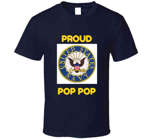 Navy Proud Pop Pop Crewneck Sweatshirt
