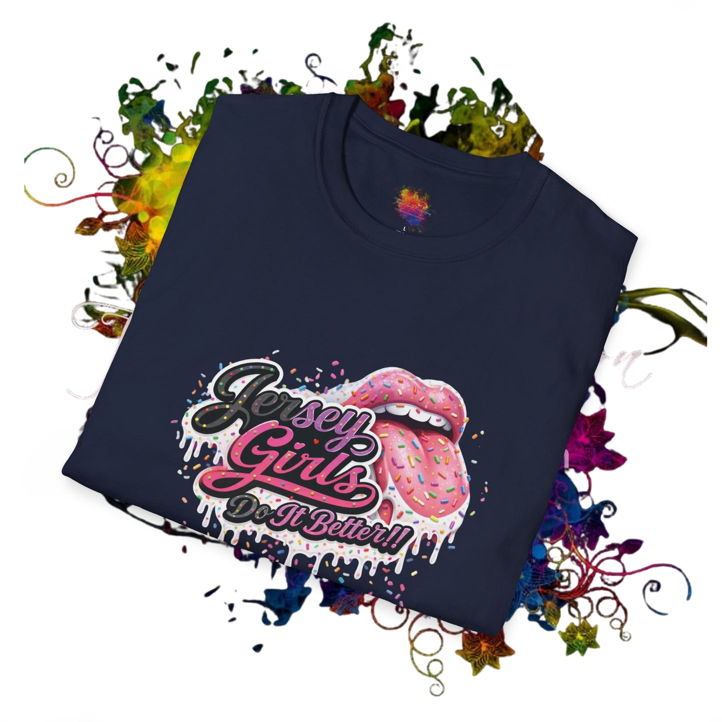 JERSEY GIRLS DO IT !! T-Shirt —  Retro Lip Graphic