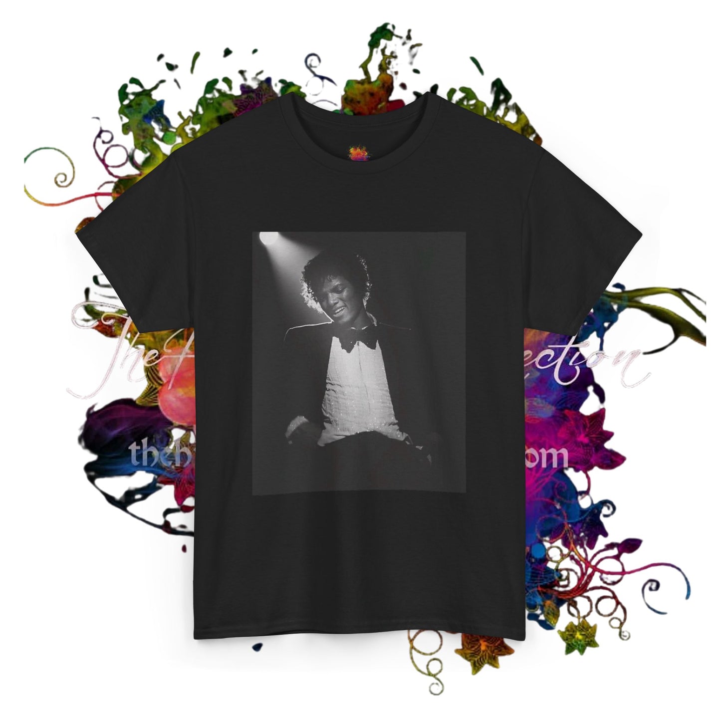 Spotlight Mike Unisex Heavy Cotton Tee - Vintage Iconic Black & White