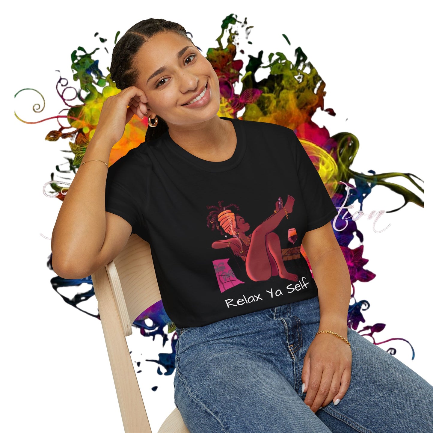 Unisex Relax Ya Self T-Shirt - Chill Vibes & Self-Care Reminder