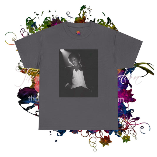 Spotlight Mike Unisex Heavy Cotton Tee - Vintage Iconic Black & White