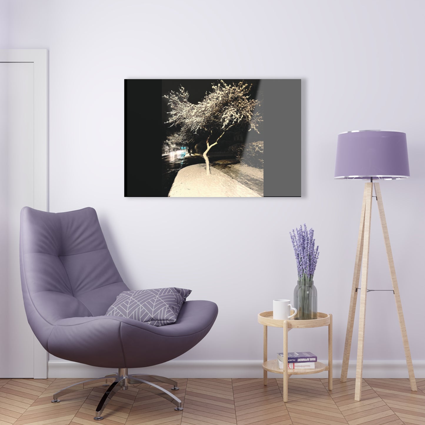 Winter Night Acrylic Print - Elegant Wall Art for Home Decor