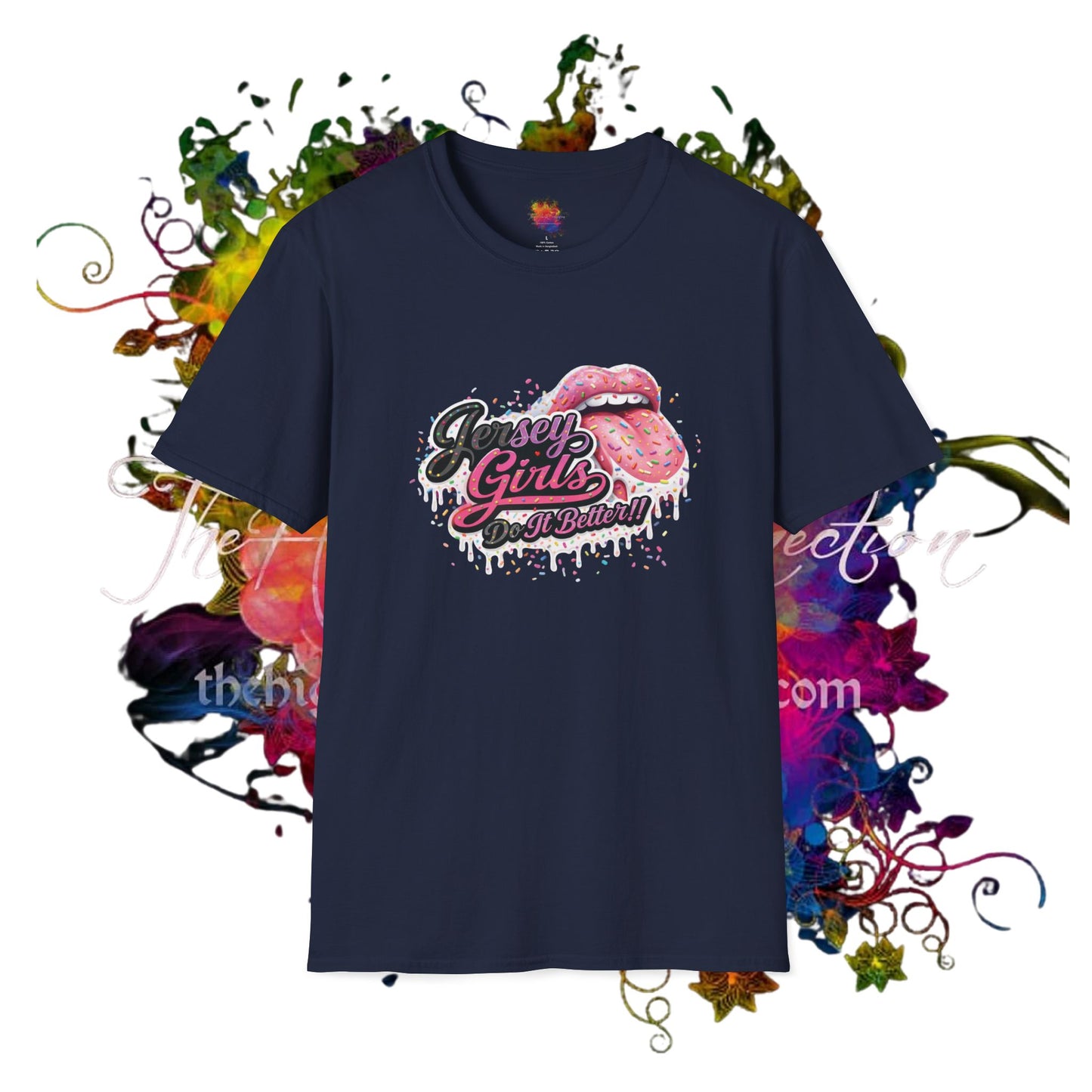 JERSEY GIRLS DO IT !! T-Shirt —  Retro Lip Graphic