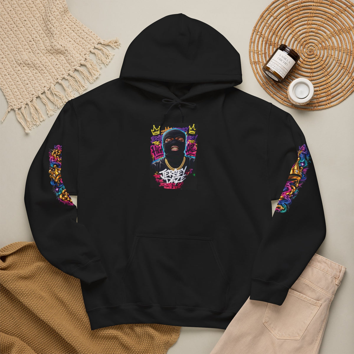 Jersey Daze / MaskUP Black Out Hoodie