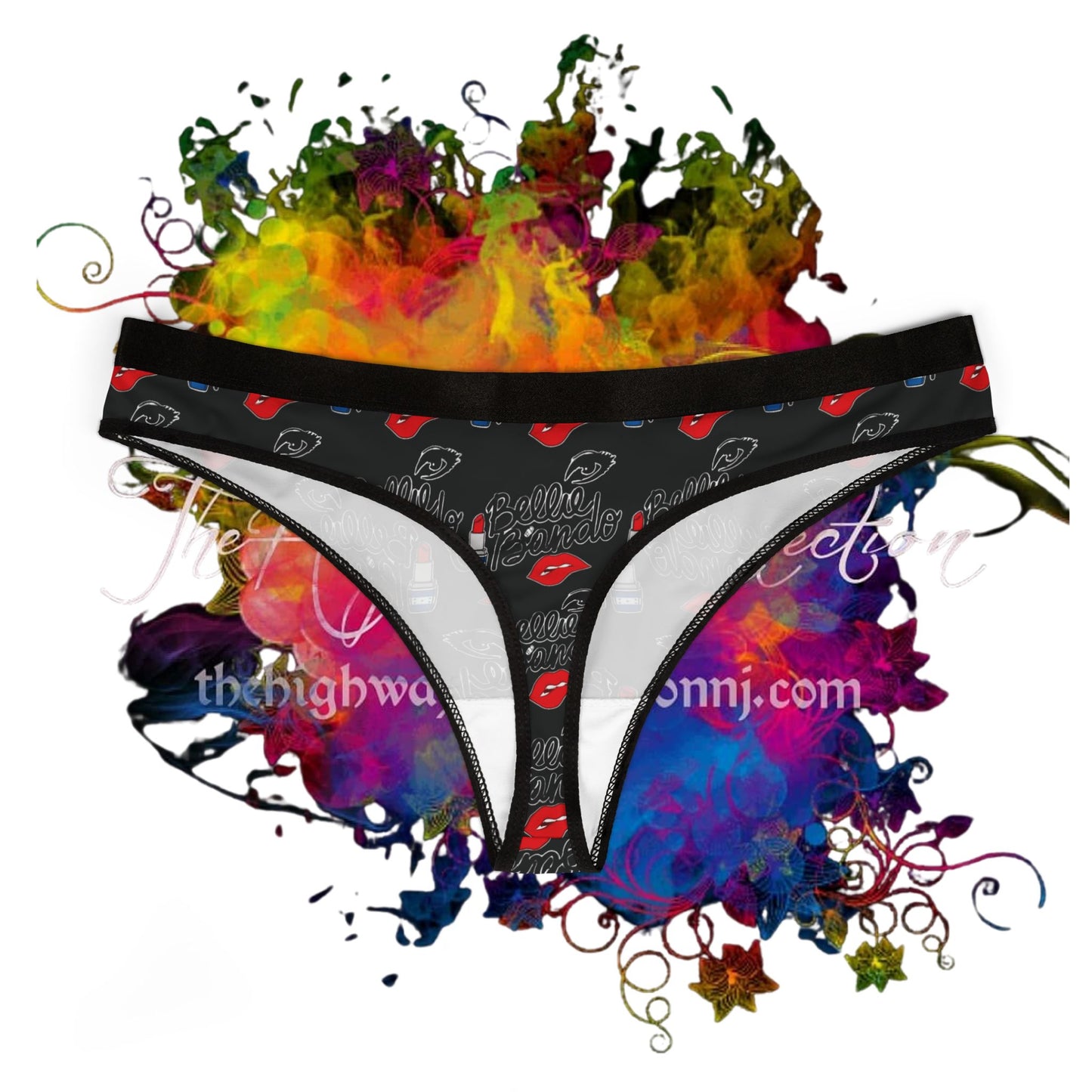 Bellie Bando Black Honduran Logo Women's Thongs - Iconic Design