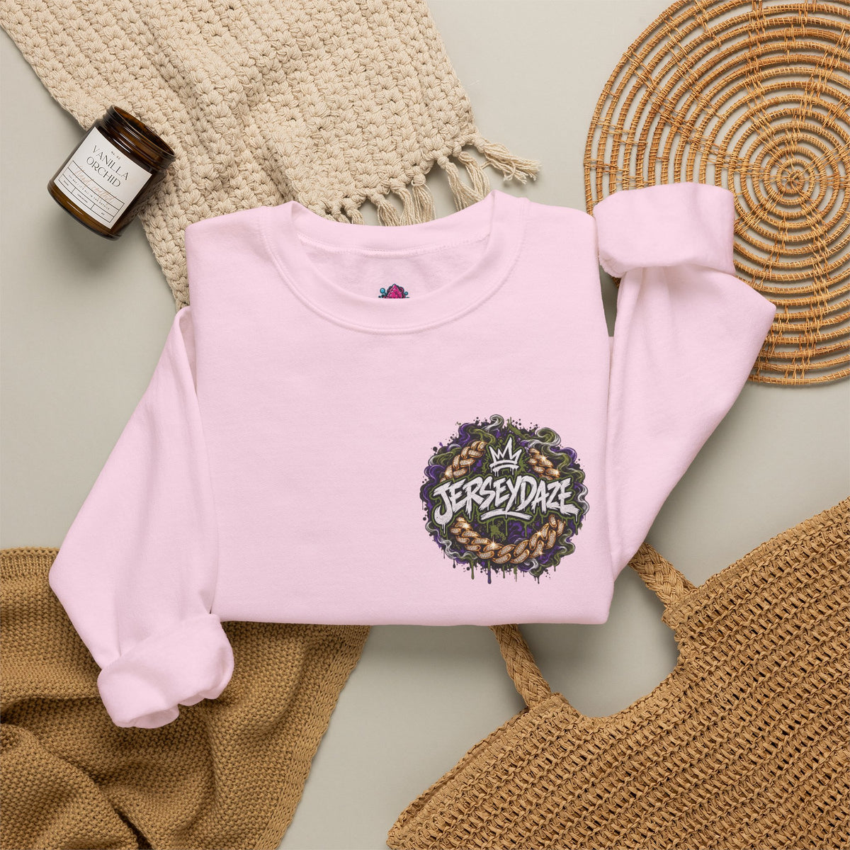 Jersey Daze Graphic Logo  Crewneck Sweatshirt