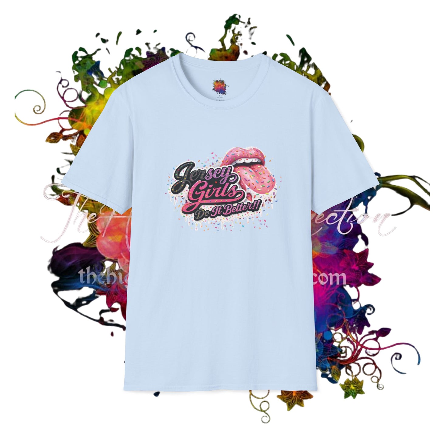 JERSEY GIRLS DO IT !! T-Shirt —  Retro Lip Graphic